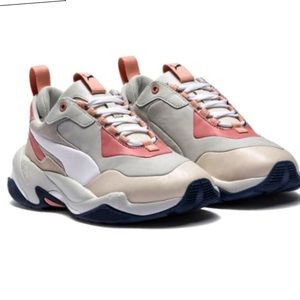 Puma Sz 8 Rive Gauche Sneakers Leather Piach Beige